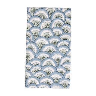 Caspari Pontchartrain Scallop Blue Guest Towel 17791G