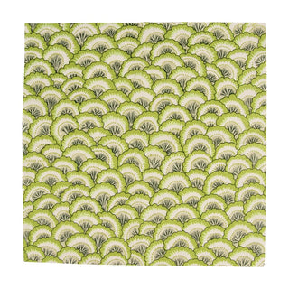 Caspari Pontchartrain Scallop Green Napkin Cocktail 17792C
