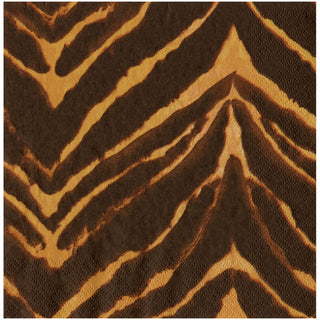 Caspari Go Wild Brown Dinner Napkins - 20 Per Package 17800D