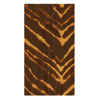 Caspari Wild Kingdom Brown Guest Towel Napkins - 15 Per Package 17800G