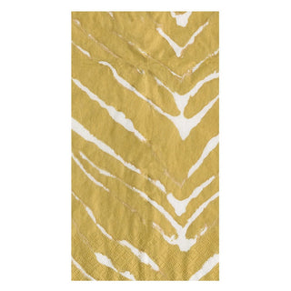 Caspari Go Wild White/Gold Guest Towel 17801G