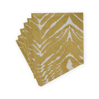 Caspari Go Wild White/Gold Napkin Luncheon 17801L