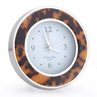 Addison Ross Tortoise & Silver Alarm Clock 17820