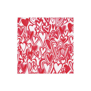 Caspari Groovy Love Boxed Cocktail Napkins - 40 Per Box 17820B