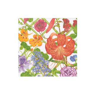 Caspari Floral Trellis Napkin Cocktail 17830C