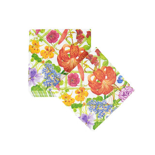 Caspari Floral Trellis Napkin Cocktail 17830C