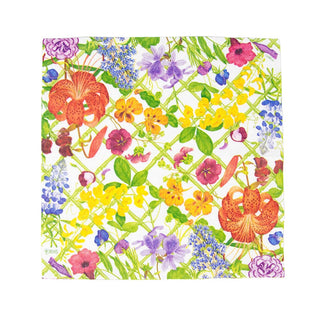 Caspari Floral Trellis Napkin Cocktail 17830C