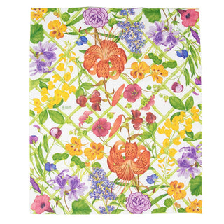 Caspari Floral Trellis Guest Towel 17830G
