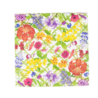 Caspari Floral Trellis Luncheon Napkins - 20 Per Package 17830L