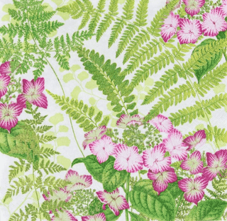 Caspari Fern Garden Dinner Napkins - 20 Per Package 17840D