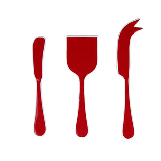 Caspari Red & White Cheese Tool Set 17846