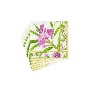 Caspari Wellington Ivory Napkin Cocktail 17870C