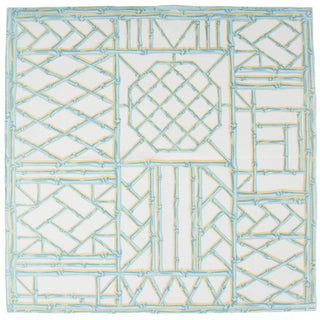 Caspari Bamboo Screen Robin's Egg-Ppr Linen Napkin Airlaid Dinner-12 In 17880DG