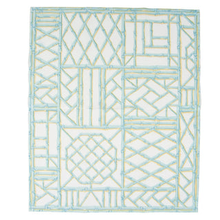 Caspari Bamboo Screen Robin's Egg-Ppr Linen Guest Towels Airlaid - 12 In 17880GG