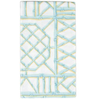 Caspari Bamboo Screen Robin's Egg-Ppr Linen Guest Towels Airlaid - 12 In 17880GG