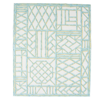 Caspari Bamboo Screen Robin's Egg-Ppr Linen Guest Towels Airlaid - 12 In 17880GG