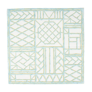 Caspari Bamboo Screen Robin's Egg-Ppr Linen Napkin Airlaid Luncheon-15 In 17880LG