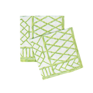 Caspari Bamboo Screen Moss Green-Ppr Linen Napkin Airlaid Dinner-12 In 17881DG