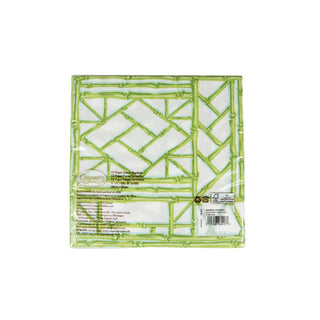 Caspari Bamboo Screen Moss Green-Ppr Linen Napkin Airlaid Dinner-12 In 17881DG