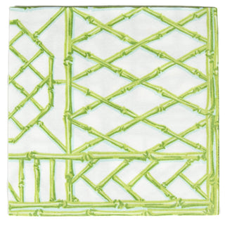 Caspari Bamboo Screen Moss Green-Ppr Linen Napkin Airlaid Dinner-12 In 17881DG