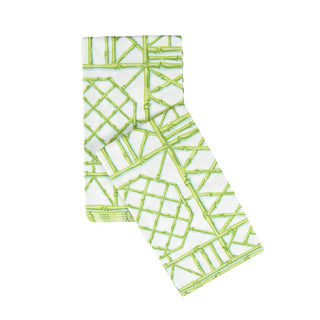 Caspari Bamboo Screen Moss Green-Ppr Linen Guest Towels Airlaid - 12 In 17881GG