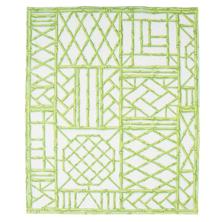 Caspari Bamboo Screen Moss Green-Ppr Linen Guest Towels Airlaid - 12 In 17881GG