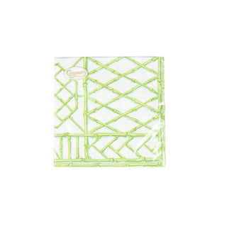 Caspari Bamboo Screen Moss Green-Ppr Linen Napkin Airlaid Luncheon-15 In 17881LG