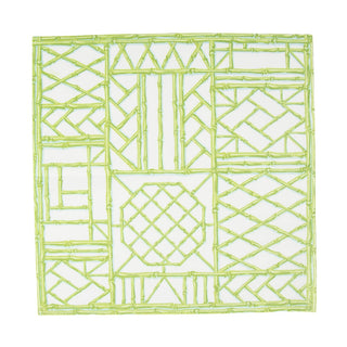 Caspari Bamboo Screen Moss Green-Ppr Linen Napkin Airlaid Luncheon-15 In 17881LG