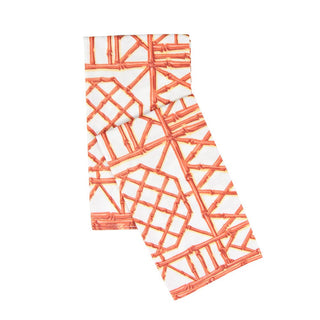 Caspari Bamboo Screen Coral-Paper Linen Guest Towels Airlaid - 12 In 17882GG