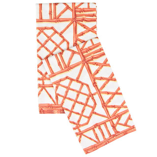 Caspari Bamboo Screen Coral-Paper Linen Guest Towels Airlaid - 12 In 17882GG