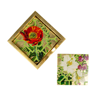 La Dolce Vita Gold Lacquer Coasters Set Of 4