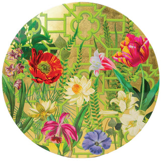 Caspari La Dolce Vita Gold Ttop Placemat Lacquer-Round 15 Inch 17891LQPMRND
