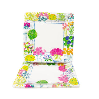 Caspari Flower Market  Sq Salad/Dessert Plates Square 17910SP