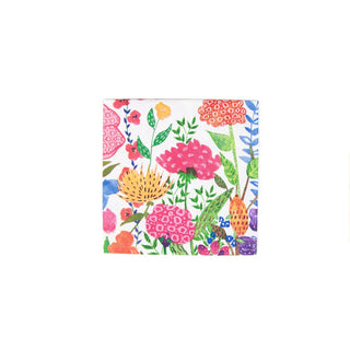Caspari Cottage Floral Cocktail Napkins - 20 Per Package 17920C