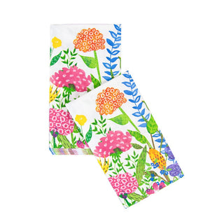 Caspari Cottage Floral Guest Towel 17920G
