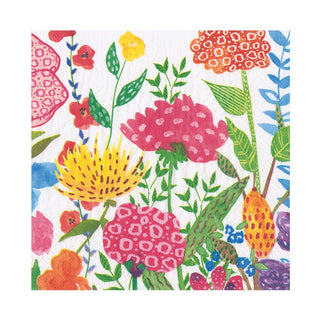 Caspari Cottage Floral Luncheon Napkins - 20 Per Package 17920L