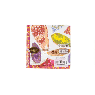Caspari Coquillage Purple Napkin Cocktail 17930C