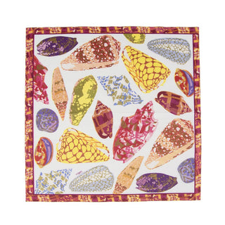 Caspari Coquillage Purple Napkin Luncheon 17930L