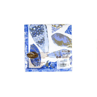 Caspari Coquillage Blue Napkin Luncheon 17931L