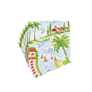 Caspari Mallorca  Napkin Box Cocktail - 40 per box 17940B