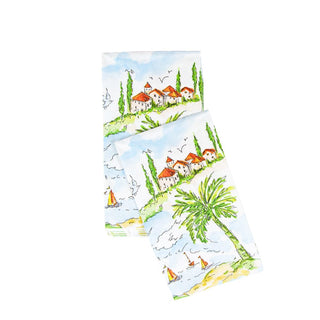 Caspari Mallorca Guest Towel 17940G
