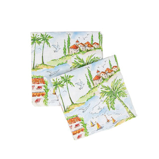 Caspari Mallorca Luncheon Napkins - 20 Per Package 17940L