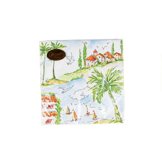 Caspari Mallorca Luncheon Napkins - 20 Per Package 17940L