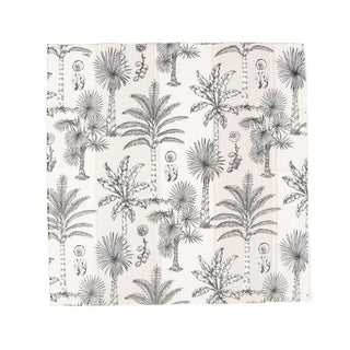 Caspari Southern Palms Flax & White Cocktail Napkins - 20 Per Package 17950C