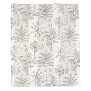 Caspari Southern Palms Flax & White Guest Towel Napkins - 15 Per Package 17950G