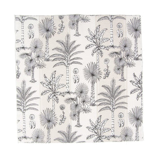 Caspari Southern Palms Flax & White Luncheon Napkins - 20 Per Package 17950L