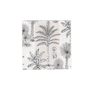 Caspari Southern Palms Flax & White Luncheon Napkins - 20 Per Package 17950L