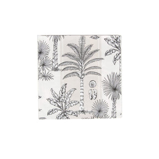 Caspari Southern Palms Flax/White Napkin Luncheon 17950L