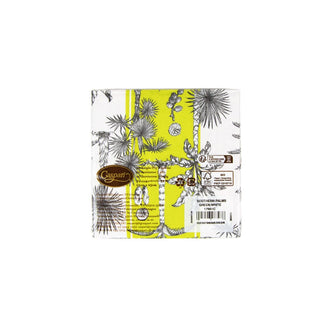 Caspari Southern Palms Green/White Napkin Cocktail 17951C