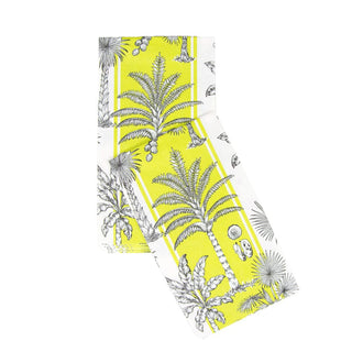 Caspari Southern Palms Green/White Guest Towel 17951G